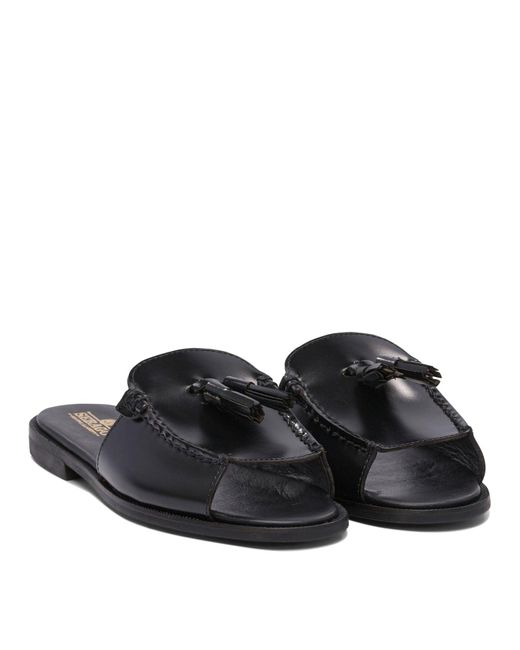 Sebago Black Slip On Slides