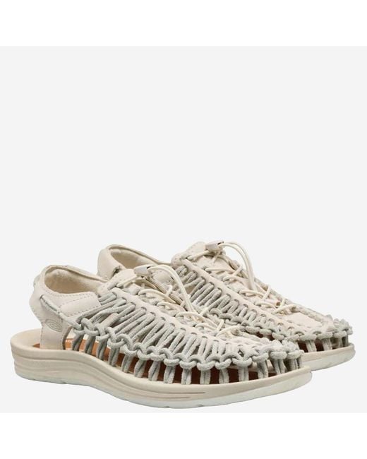 Keen White Uneek Leather Sandals