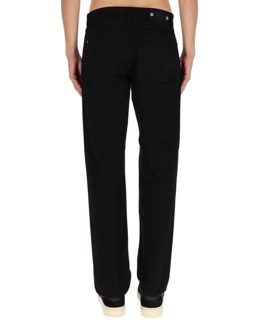 Stone Island Black Regular Fit Denim Pants for men