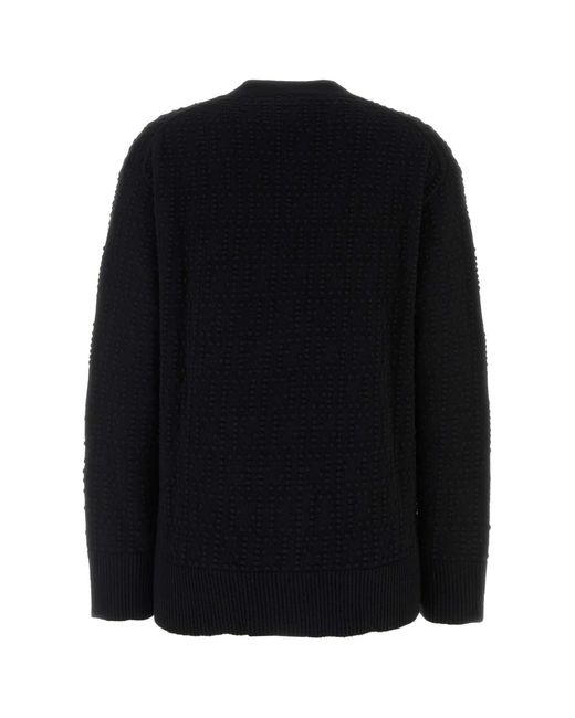 Fendi Black Wool Blend Cardigan