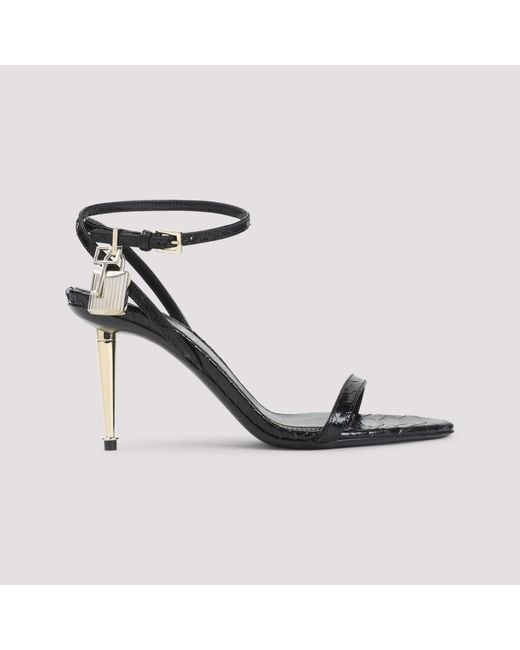 Tom Ford Multicolor Semi Shiny Printed Python Sandals