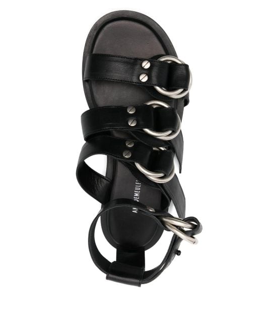 Ann Demeulemeester Black Ann Demeulemester smed Sandale mit Metallringen