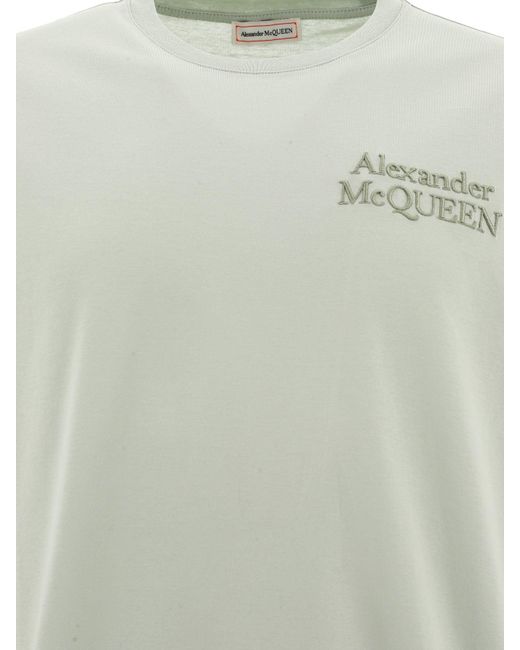 Alexander McQueen Alexander Mc Queen Sticked T -shirt in het Green voor heren