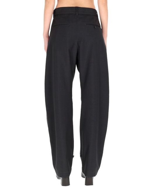 Lemaire Black Curved Tailored Pants