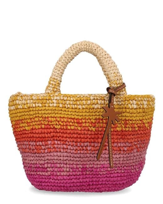 Manebí Pink Handbag Panier Mini Raffia