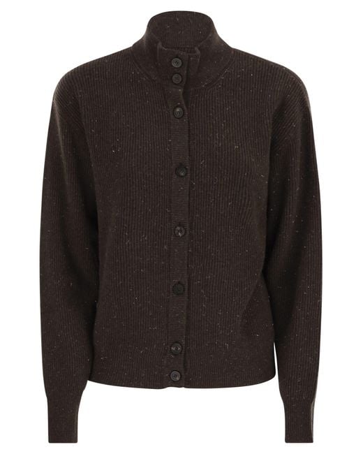 Peserico Black Cardigan With Buttons