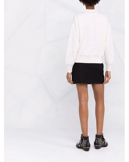 Isabel Marant Natural Moby Flockedlogo Sweatshirt