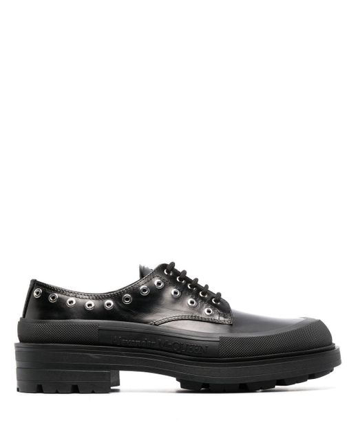 Alexander McQueen Alexander MC Queen tritt Slick Leder Brogues in Black für Herren