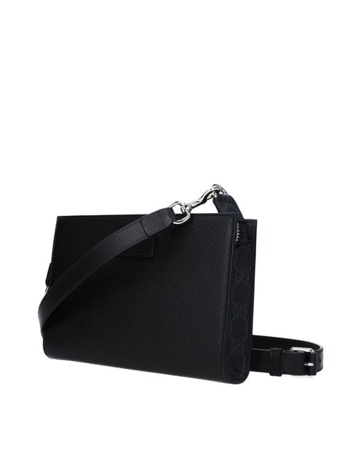 Gucci Black Leather Crossbody Bags