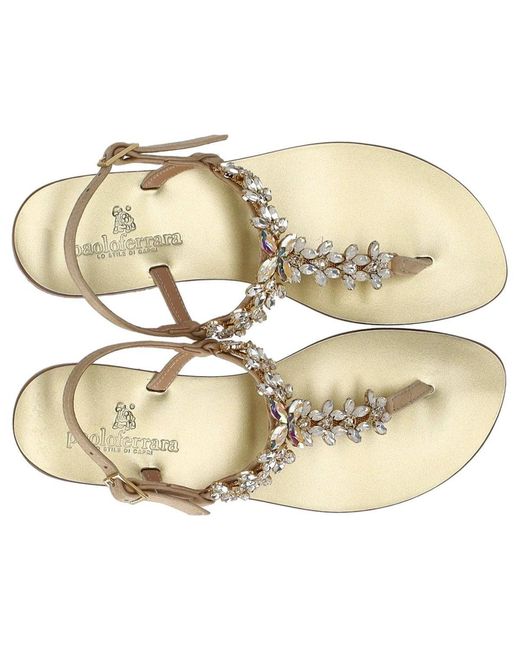 Paolo Ferrara Metallic Peach Thong Sandal