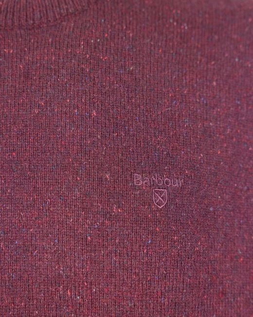 Barbour Purple Maglia Essential Tisbury Crew Bordeaux