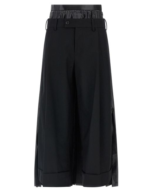 Junya Watanabe Dubbele Laag Broek in het Black