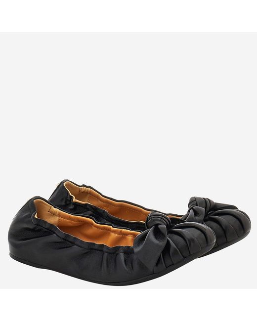 Ferragamo Black Ballerinas