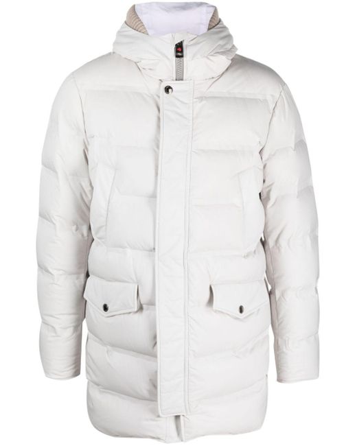 KIRED Kered Reus mit Kapuze -Down -Jacke in White für Herren