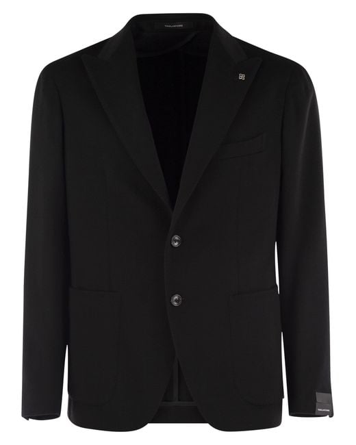 Tagliatore Black Cashmere Jacket for men