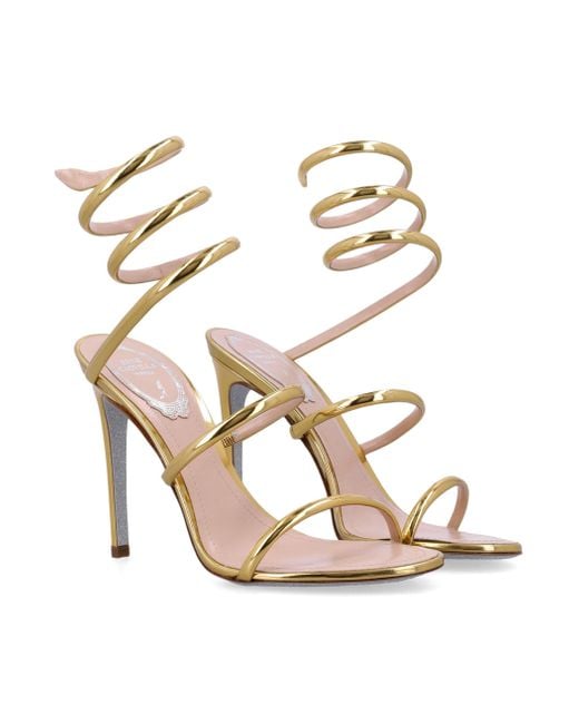 Rene Caovilla Metallic Rhinestone Heels