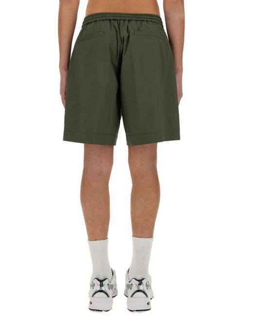 Aspesi Green Solid Shorts for men