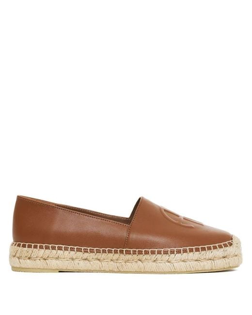 Anine Bing Brown Espadrilles Paloma À Logo Embossé