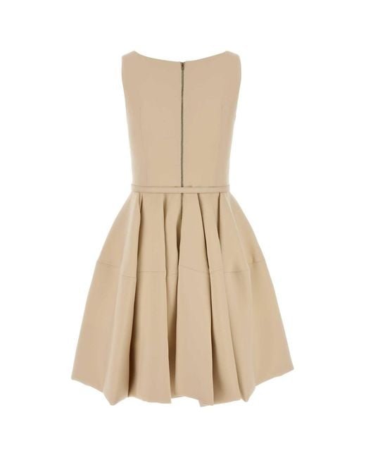 Fendi Natural Cream Wool Blend Dress