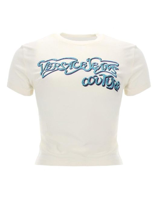 Versace Jeans Couture White T-Shirt Con Logo