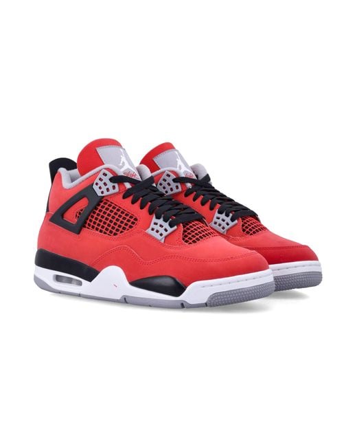 Nike Red Air Jordan 4 'Toro Bravo' Sneakers