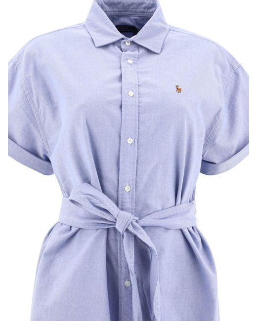 "Pony" Robe de chemise Polo Ralph Lauren en coloris Blue