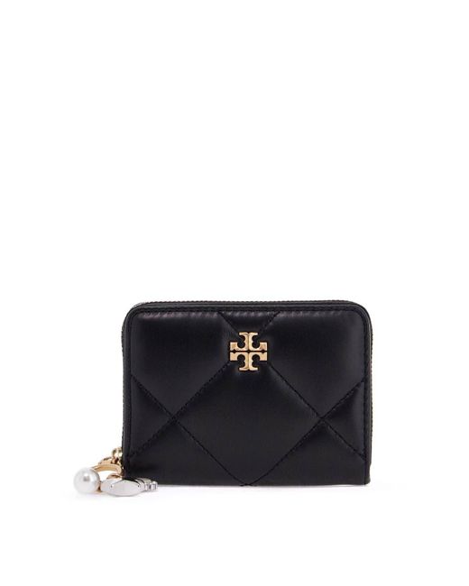 Small Kira Wallet con encantos Tory Burch de color Black