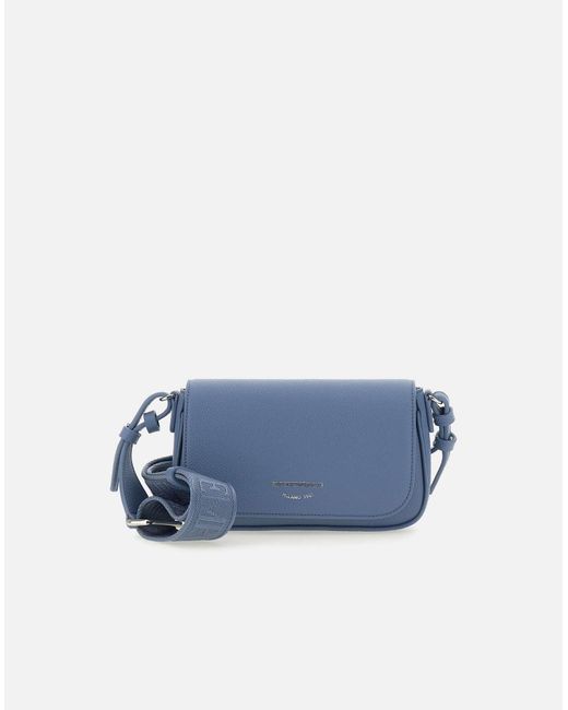 Vegan en cuir végétalien avec rabat Emporio Armani en coloris Blue