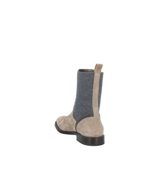 Brunello Cucinelli Gray Suede Boots