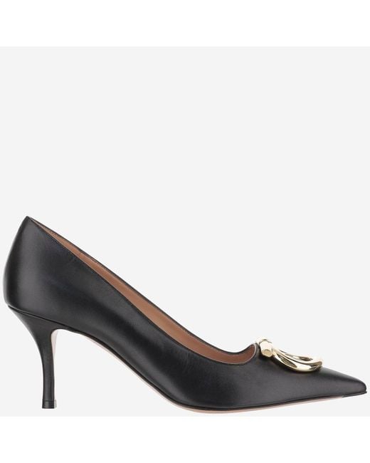 Ferragamo Black Gancini Maxi Pumps