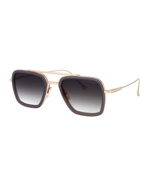Dita Eyewear Gray Aviator Sunglasses 7806 H Gry Gld Gry Gld
