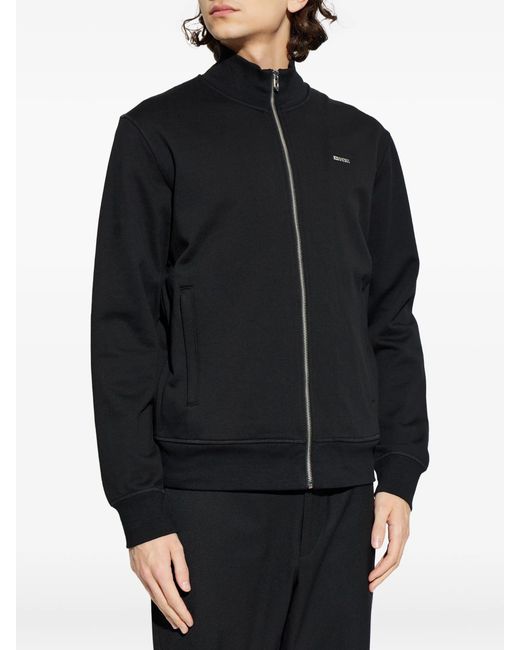 DIESEL Black Zip-Up Sweatshirt for men