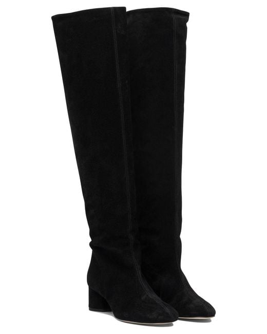 Aeyde Black Willa 55 Mm Boots And Ankle Boots