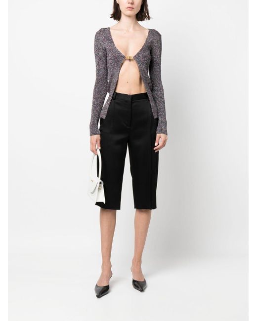 Gcds Black Logo Lurex Cardigan