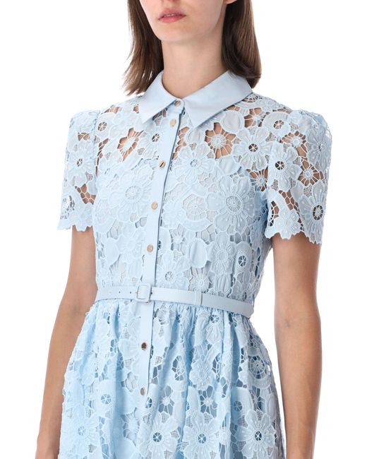 Self-Portrait Blue Elegant Mini Dress For Effortless Style