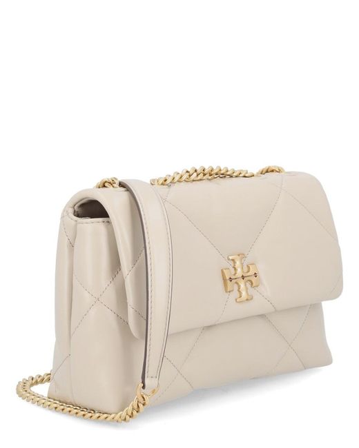 Tory Burch Natural Kira Diamond Quilt Small Convertible Shoulder Bag