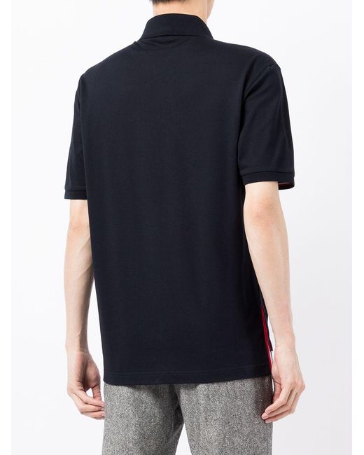 Thom Browne Black Cotton Polo Shirt