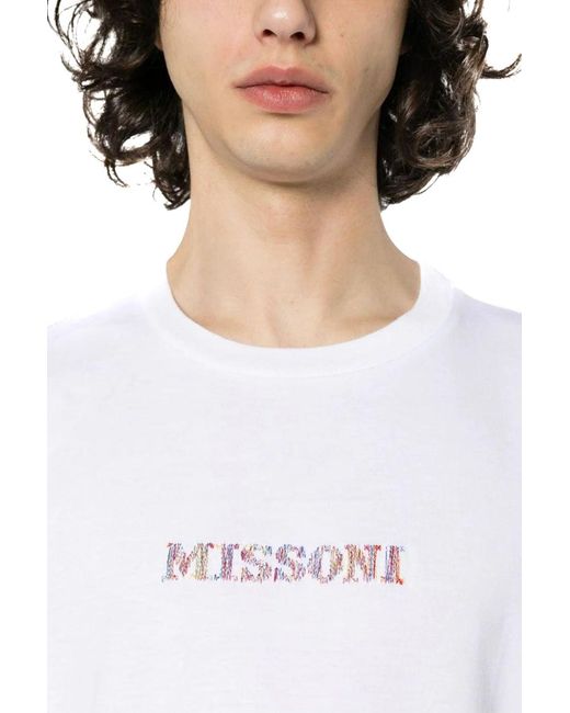 Missoni White Printed T-Shirt for men