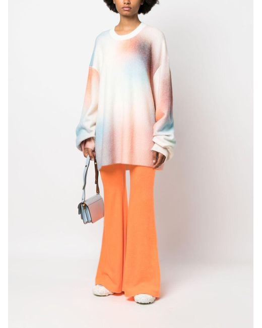 ERL Orange Terry Flared Pants Knit Clothing