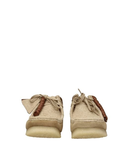 Clarks Brown Derby Wallabee Suede/Sand