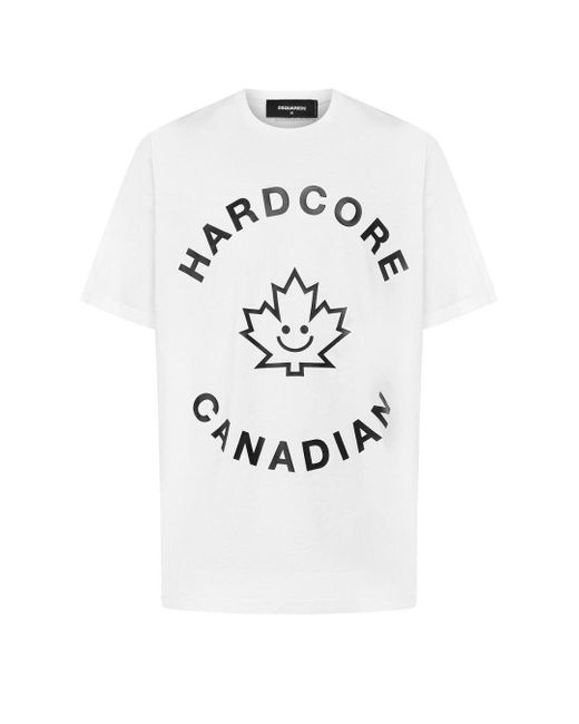 Hardcore T-shirt blanc feuille d'érable canadienne DSquared² pour homme en  coloris Blanc | Lyst