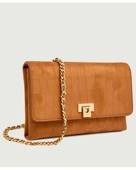 Elisabetta Franchi Orange Suede Bag