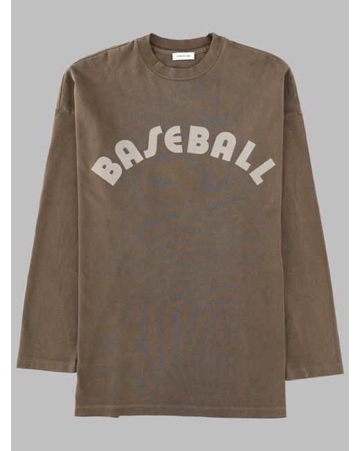 Fear Of God Gray T Shirt A Manica Lunga "Baseball"