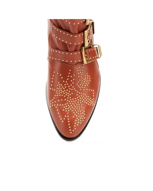 Chloé Brown Leather Susanna Boots