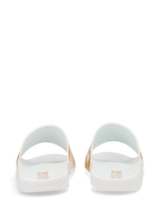 Versace Jeans Couture Metallic Polyurethane Flat