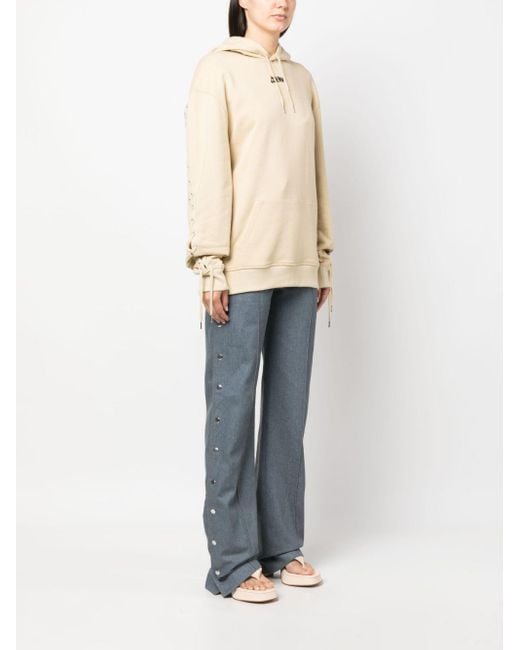 Jean Paul Gaultier Natural Logo Cotton Hoodie