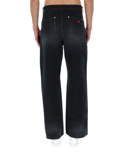 Marni Blue Jeans Con Applicazione Logo for men