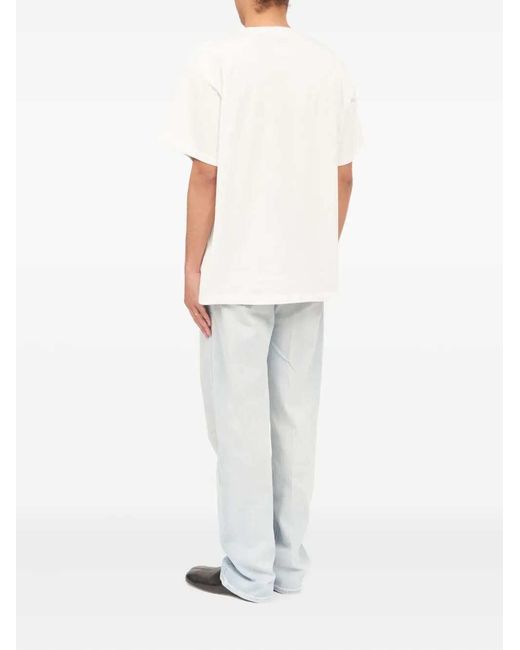 MM6 by Maison Margiela White Crew Neck T Shirt