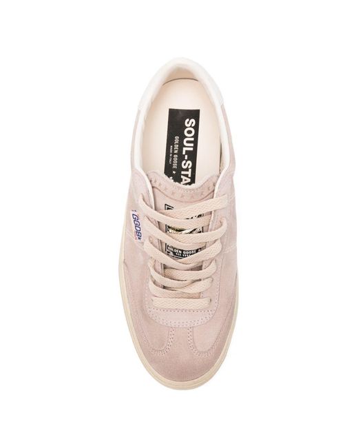 Golden Goose Deluxe Brand Pink Soul-Star Suede Upper Toe And Togue Leather Heel