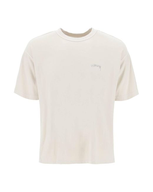 Stussy White Stussy Inside Out Crew Neck T Shirt